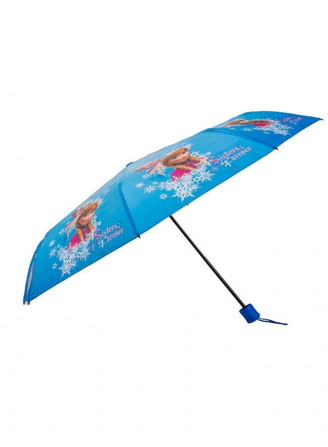 Yellow Bee Disney Printed Frozen Elsa & Anna Sisters Forever Umbrella with Snowflake Print for Girls, Blue, 7-14 Years - Image 4